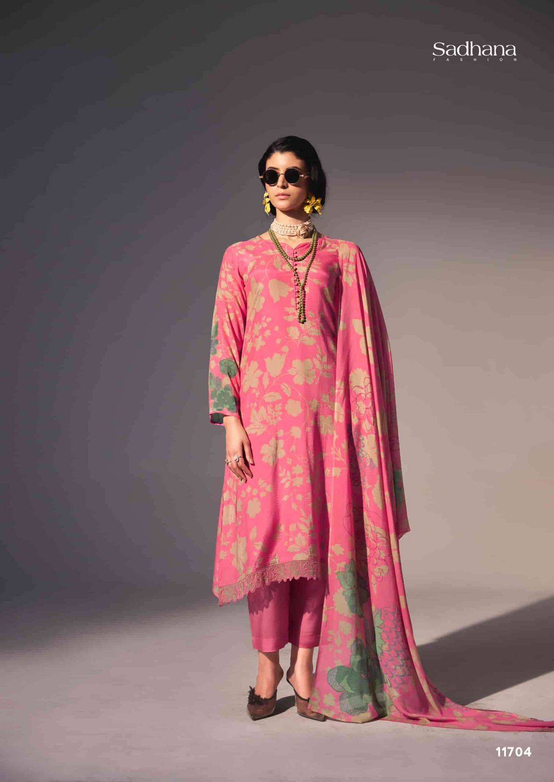 NIMRI By SADHANA FASHION 11701 To 17706 Series Stylish Beautiful Colourful BEMBERG SILK Dresses At Wholesale Price